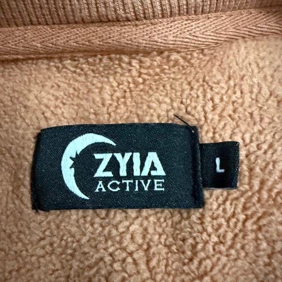 Zyia Active Rust Long‎ Sleeve Full Zip Hoodie Sweatshirt Size Large - Picture 8 of 9